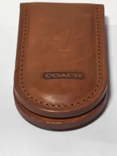 COACH マネークリップ 茶色 レザー コーチ お札クリップのサムネイル