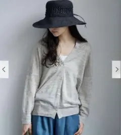 新品タグ付き　かぐれ　リネンVネックカーディガン　アーバンリサーチドアーズ