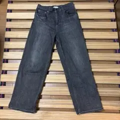 PLST ダークグレー ストレートデニム M