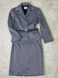 23区　レディース　フォーマルスーツ　セットアップ　ラメ　千鳥柄　ベルト付き