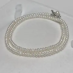 照り強！本物のベビーパールネックレス！淡水真珠3.5-4.0前後！