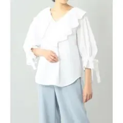 ADEAM ラッフルフリル ブラウス ホワイト FOXEY フォクシー - メルカリ