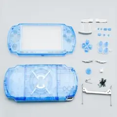 PSP3000用 ハウジングシェル スケルトン ブルー　セット カスタム