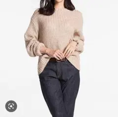 ユニクロ モヘアブレンドオーバーサイズセーターニット