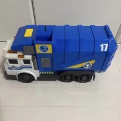 青いゴミ収集車 おもちゃのサムネイル
