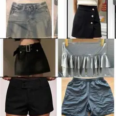 スカート6点セット まとめ売り ショートパンツ 夏服 海外 タイトスカート