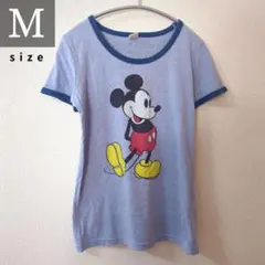 【フォロー割5%オフ❗️】ハニーズ　リンガーTシャツ　ミッキー　古着風　半袖