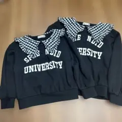 【姉妹でお揃い】ブランシェス　襟付きトレーナー　2点