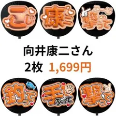 向井康二 SnowMan ぷっくりファンサうちわ文字 名前 立体 3D 176