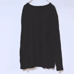 値下げ歓迎✨ブラック 長袖カットソー 黒 シンプル 無地 トップス レディース