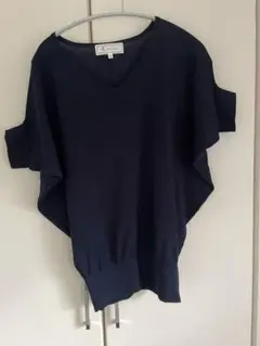 サマーセーター（ロペピクニック）紺色。Mサイズ。ドルマンスリーブVネック。