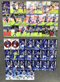 カルビー　サッカー日本代表チップス カード 2024年版、2022年版