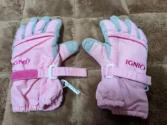 【IGNIO 】子ども用 ピンク スキーグローブ120cm