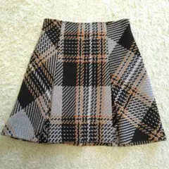 SNIDEL ロービングチェックミニスカート GRY size0