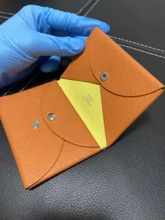 新品未使用 HERMES カルヴィデュオ バレニア フォーヴ オレンジポピー 