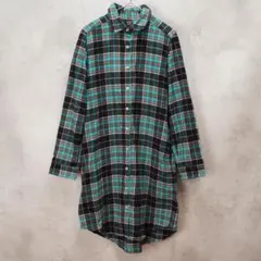 URBANRESEARCH DOORS チュニック ネルシャツ 緑系 Fサイズ