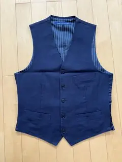 ユナイテッドアローズ　グリーンレーベルリラクシング　ベスト　ネイビー