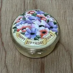 HALCYON DAYS 花柄 エナメル小物入れ 英国製 2004