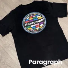 Paragraph パラグラフ Tシャツ ブラック バックプリント 地球儀ロゴのサムネイル
