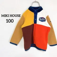 【ミキハウス】長袖　フリース　ハーフボタン　あったか　かわいい　キッズ 100
