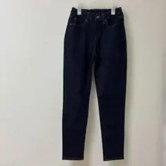 未使用ダークブルー デニムパンツ ウエストゴム付き