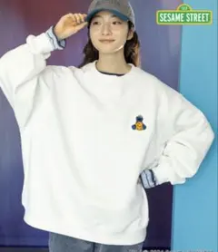 ニコアンド　セサミストリートスウェット　トレーナー　プルオーバー