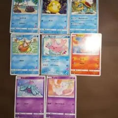 ポケモンカード8枚セット ナマコブシ コダック カジリガメ サニーゴ ミュウのサムネイル
