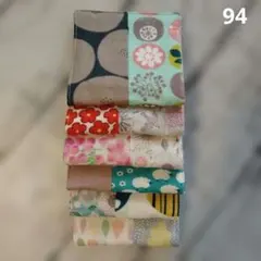 94.【6重ガーゼ】ハーフサイズ　パッチワークガーゼハンカチ　6枚セット　北欧
