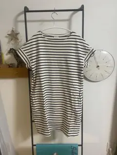 ORCIVAL ボーダー 半袖 ひざ丈ワンピース