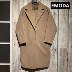 【美品】EMODA キャメル オーバーサイズ ウールチェスターコート 厚地のサムネイル