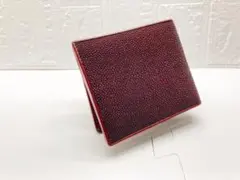★値下げ継続中★【新品・高級品】ガルーシャ2つ折り財布　キャビア　ワインレッド