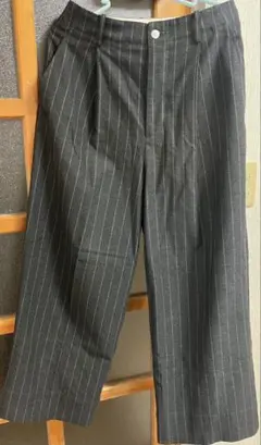 GU × beautiful people タックワイドパンツ ダークグレー M