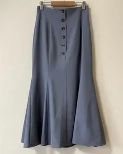 ナチュラルビューティーベーシック　フロントボタンマーメイドスカート　PS