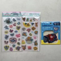 エンジェルブルー　エポキシ　フレークステッカー　デニムファブリック　セリアシール
