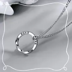 メビウスリング ステンレス　ネックレス シンプル ユニセックス　リング