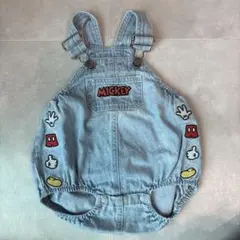 futafuta Disney ミッキー デニムロンパース 70cm
