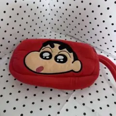 クレヨンしんちゃん ポーチ 赤 筆箱 韓国