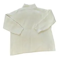 GU パフィータッチハイネックセーター Sサイズ オフホワイト 柔らかニット