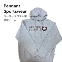 PENNANT ホーリークロス大学 野球部スウェットパーカー グレー XL 古着