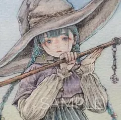 手描きイラスト アナログ オリジナル 旅の途中