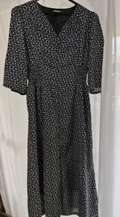 natural couture フラワープリント 半袖ワンピース F