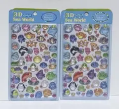 Nekoni 3D ステッカー　シーワールド　立体シール　硬め　2枚セット