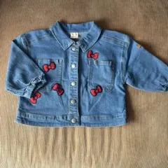 【petit main】デニムジャケット 80-90サイズHello Kitty
