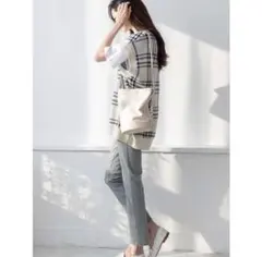 VIVID LADY チェック柄 ニットベスト