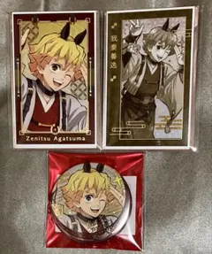 鬼滅の刃 干支 午年 2026 缶バッジ カード 我妻善逸