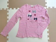 組曲　ピンクボーダー長袖Tシャツ　150サイズ