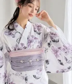 即日発送 Classical Elf 浴衣 帯 2点セット パープル