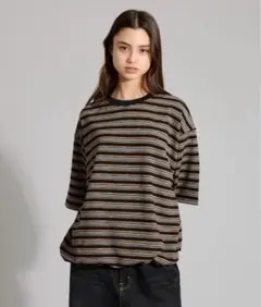 WTTEMPT クルーネックドローコードボーダーT