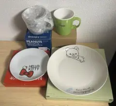 ハローキティ スヌーピー リラックマ ミスド　食器セット　4点