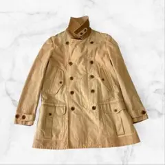 ラルフローレン　コート チンストラップ レザー襟Pコート　ダブルジャケット M